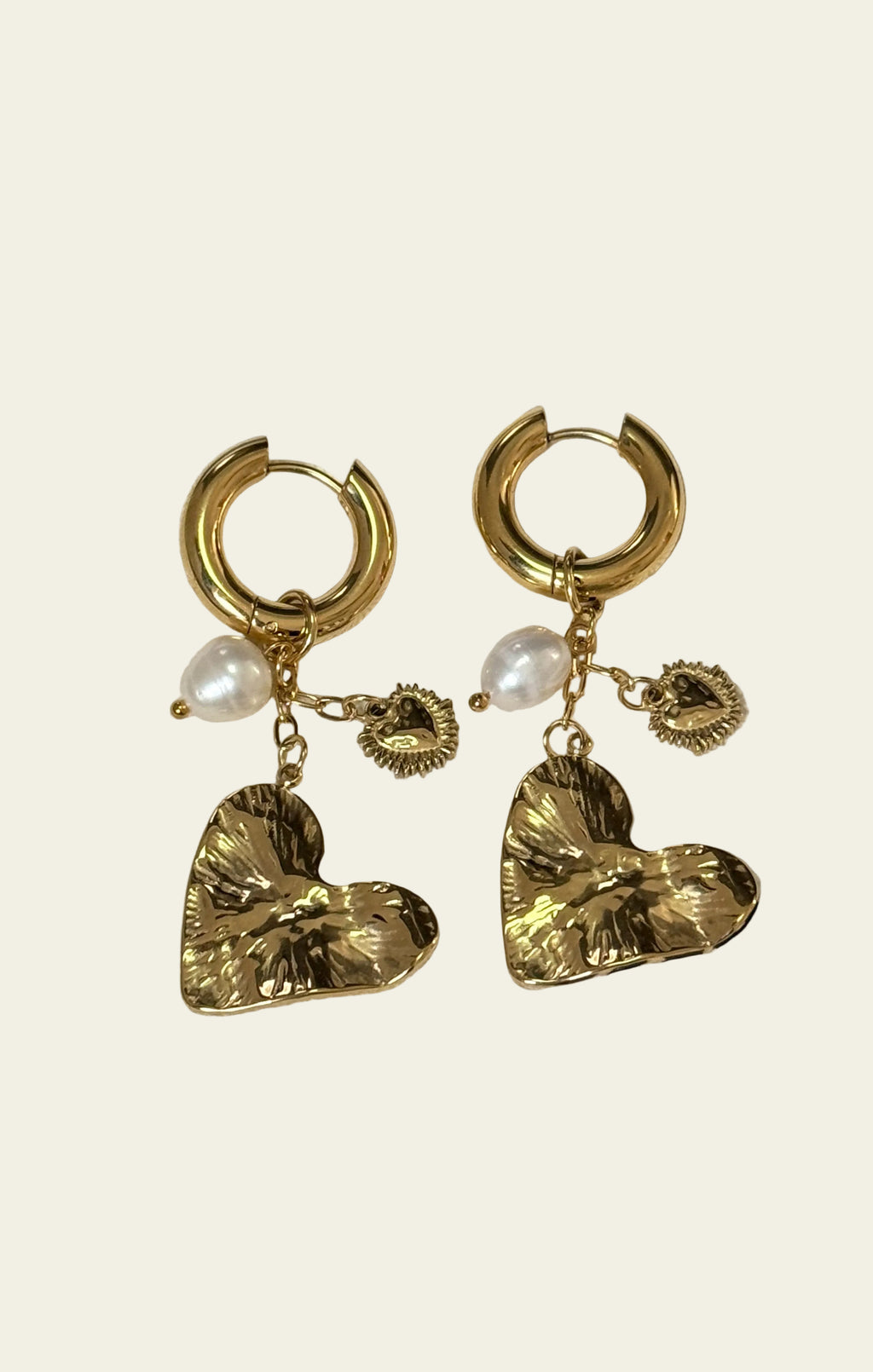 Perla Hearts - Oorbellen