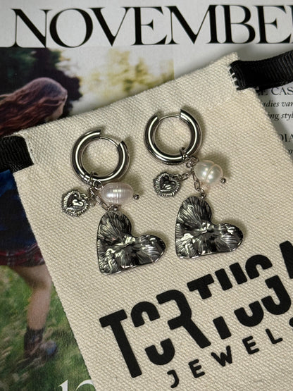 Perla Hearts - Oorbellen