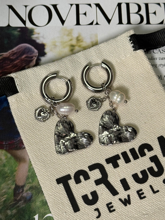 Perla Hearts - Oorbellen