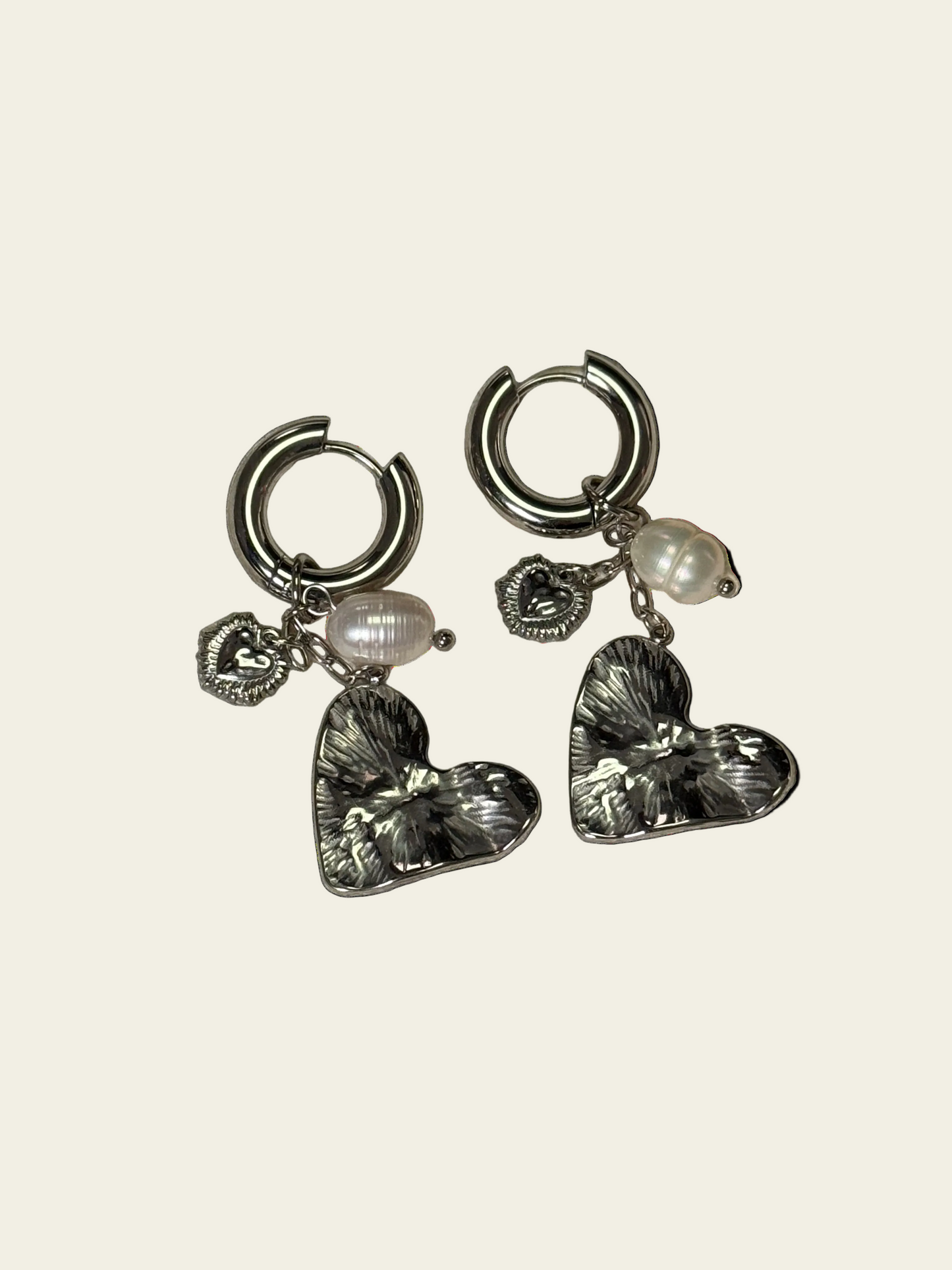 Perla Hearts - Oorbellen