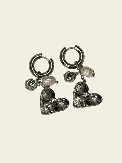 Perla Hearts - Oorbellen